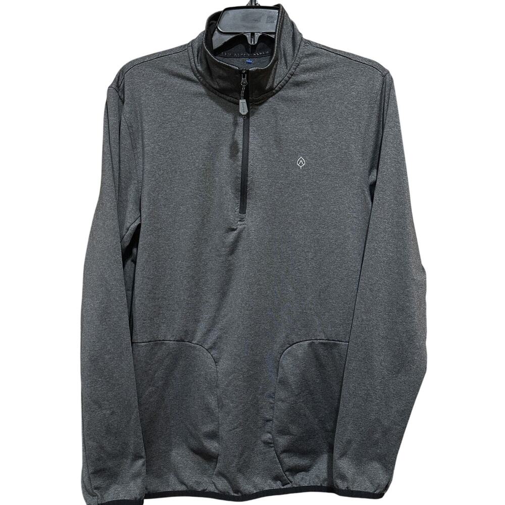 Aspen Pullover Top Men Size S Gray Half Zip Athletic Performance Stretch Running